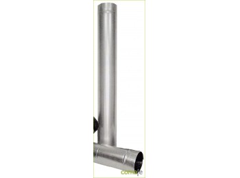 Tubo estufa liso galvan.100 mm