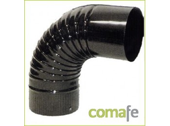 Codo esmaltado negro 100 mm.