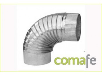 Codo rizado galvanizado  90 mm