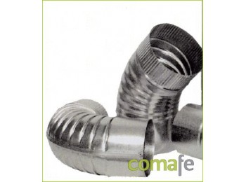 Codo rizado galvanizado 110 mm