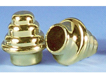 Bellota rizada dorada 12 mm.