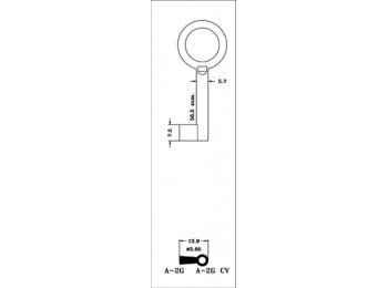 Llave armario laton a-0g(l)