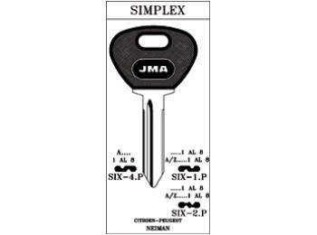 Llave c/plastico six-1p