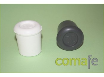 Contera plast.red.blanca 30mm.