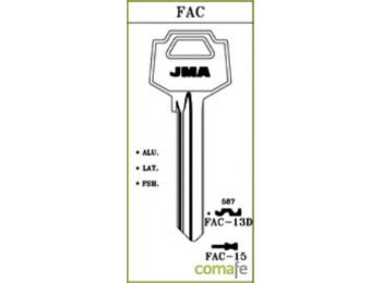 Llave aluminio fac-13d azul