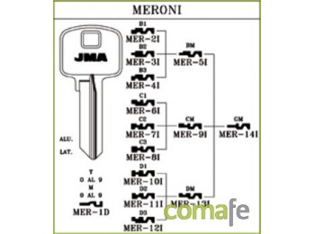 Llave aluminio mer-1d verde