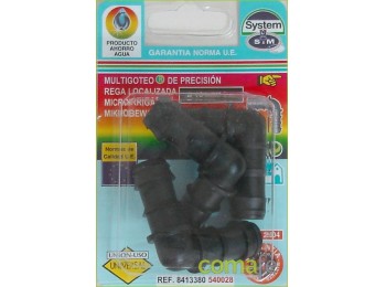 Codo goteo 16mm. 3 uds.540028