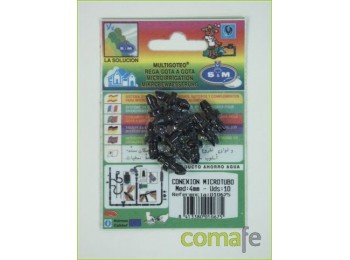 Conector microtubo 4mm.10 pzas