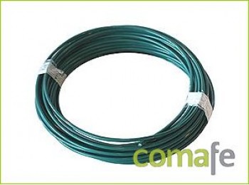 Alambre plast.verde rollo 10m.