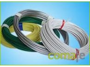 Alambre plast.blanco rollo 50m
