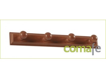 Percha madera pared lac.nog.4p