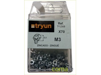 Tuerca exagonal m-3 2837/70pzs