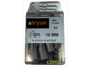 Taco gris nylon 10mm.2901/4pz.