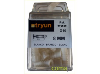 Taco plas.blan.8mm.29033/10pz.