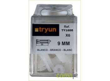 Taco plas.blan.9mm.29034/6 pz.