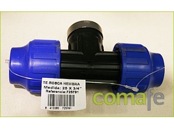 Te hembra 25x3/4 granel 725791