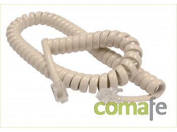 Cable rizado telef.marfil 053e