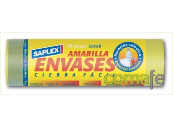 Bolsa basura env.amarill.55x60