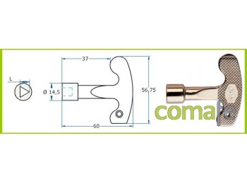 Llave triangulo p/cerra.301-8t
