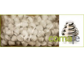 Bellota rizada blanca 12 mm.