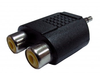 Adaptador macho 2rca h.av-961e