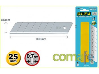 Cuchilla 25x126 mm (5pz) hb-5b