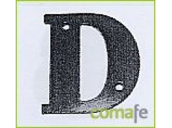 Letra d hierro forjado 100 mm.