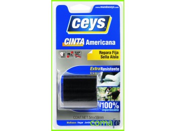 Cinta americana tack 5mt.negra