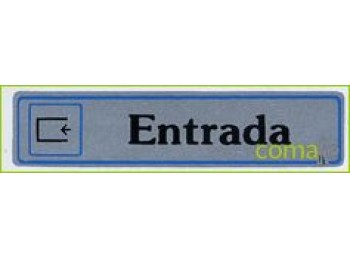 Placa ´entrada´ aluminio a4