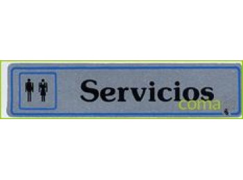 Placa ´servicios´ aluminio a-6