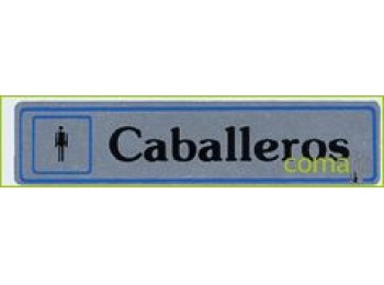 Placa´caballeros´aluminio a-7
