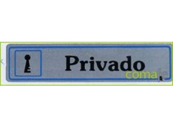 Placa ´privado´ aluminio a-19