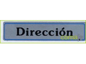Placa ´direccion´ aluminio a22