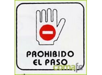 Placa pictogra´prohibido paso´