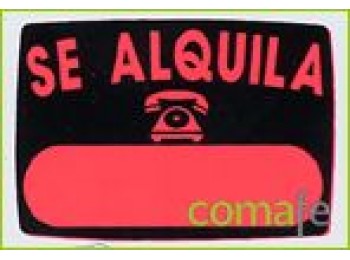 Cartel´se alquila´radiante v6