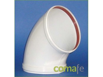 Codo aluminio blanco 45g.100mm