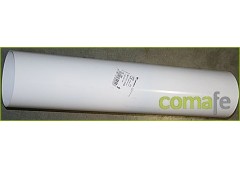 Tubo aluminio blanco125mm.50cm