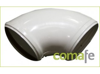 Codo aluminio blanco 80g.125mm