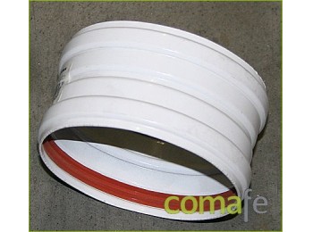 Manguito union 125mm.alum.blan