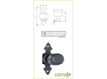 Manivela pomo oval120x40 73156