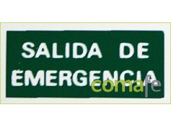 Placa f/lumin.salida emergenc.