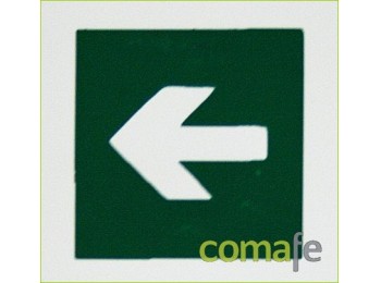 Placa f/lumin.flecha izda peq.