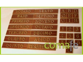 Placa piso made.sapely letra a