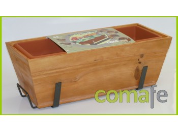 Jardinera balcon  madera 55cm
