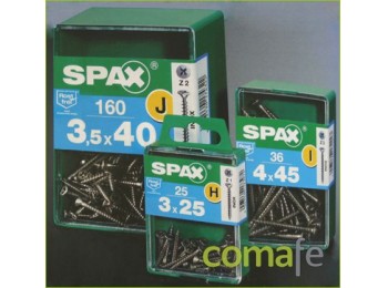 Tornillo spax inox 4x40  18pz.