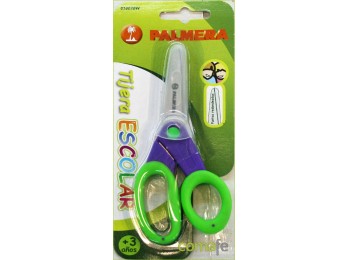 Tijera escolar verde 5´x130mm.