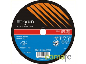 Disco corte metal tryun 178x3x