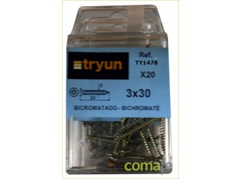 Tornillo bic.3x30 24581/20pz.