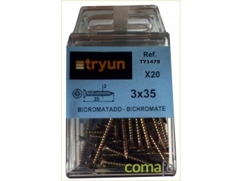 Tornillo bic.3x35 24582/20pz.