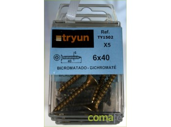 Tornillo bic.6x40 24604/5pz.